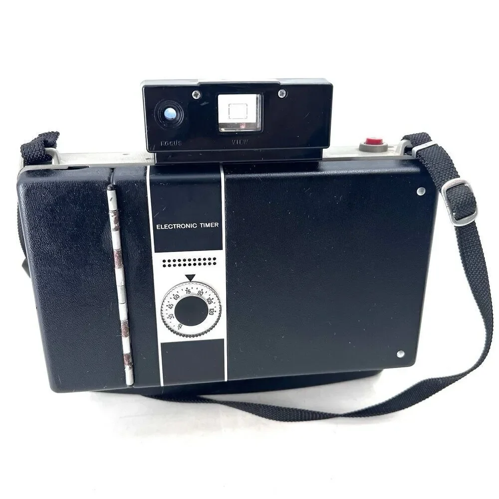 Vintage Polaroid 335 Automatic Land Camera With Case, Flash, Bulbs & Literature